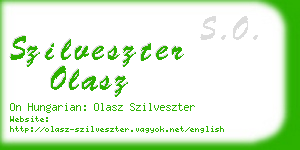 szilveszter olasz business card